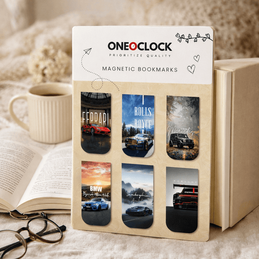 Luxury Cars Magnetic Bookmark Set of 6 - Magnetic Bookmark set 6