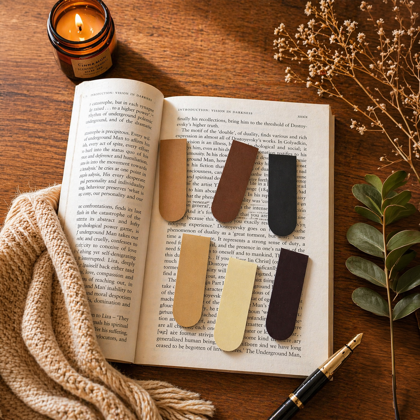 Minimal Magnetic Bookmarks Set of 6 | Minimal Bookmarks (Multiple Color Variants)
