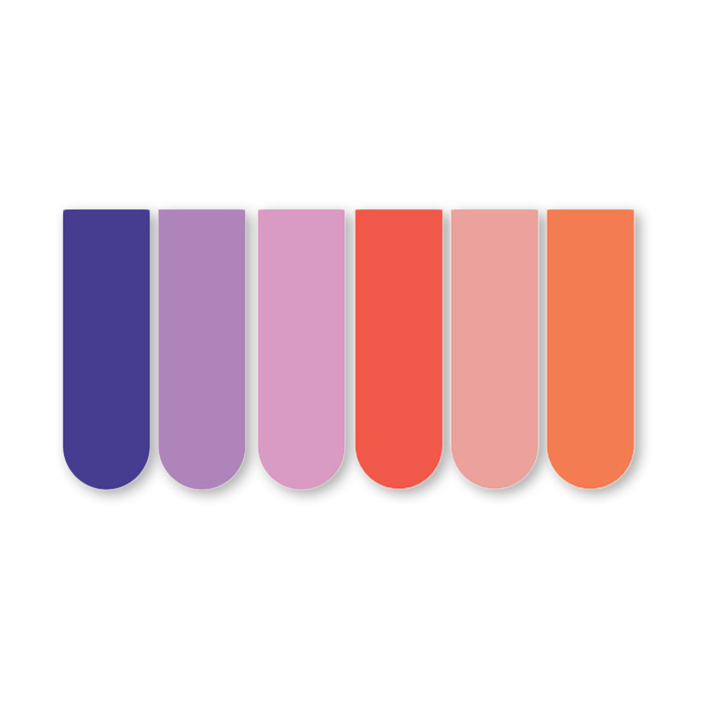 Minimal Magnetic Bookmarks Set of 6 | Minimal Bookmarks (Multiple Color Variants)