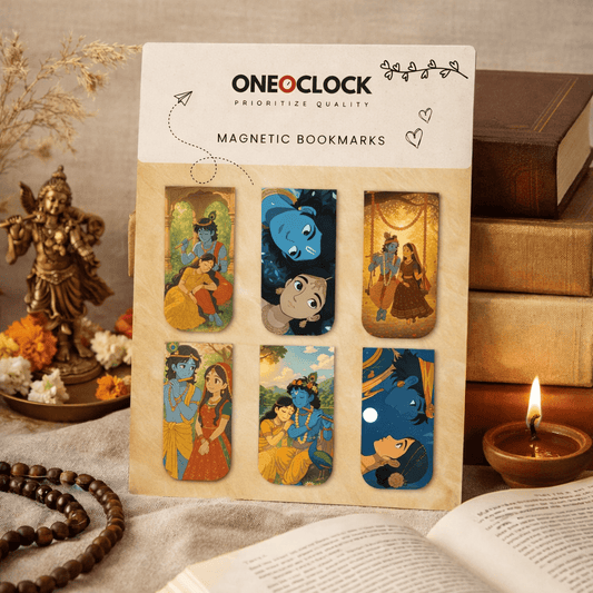 Radha Krishna Magnetic Bookmarks - Magnetic Bookmark set 6