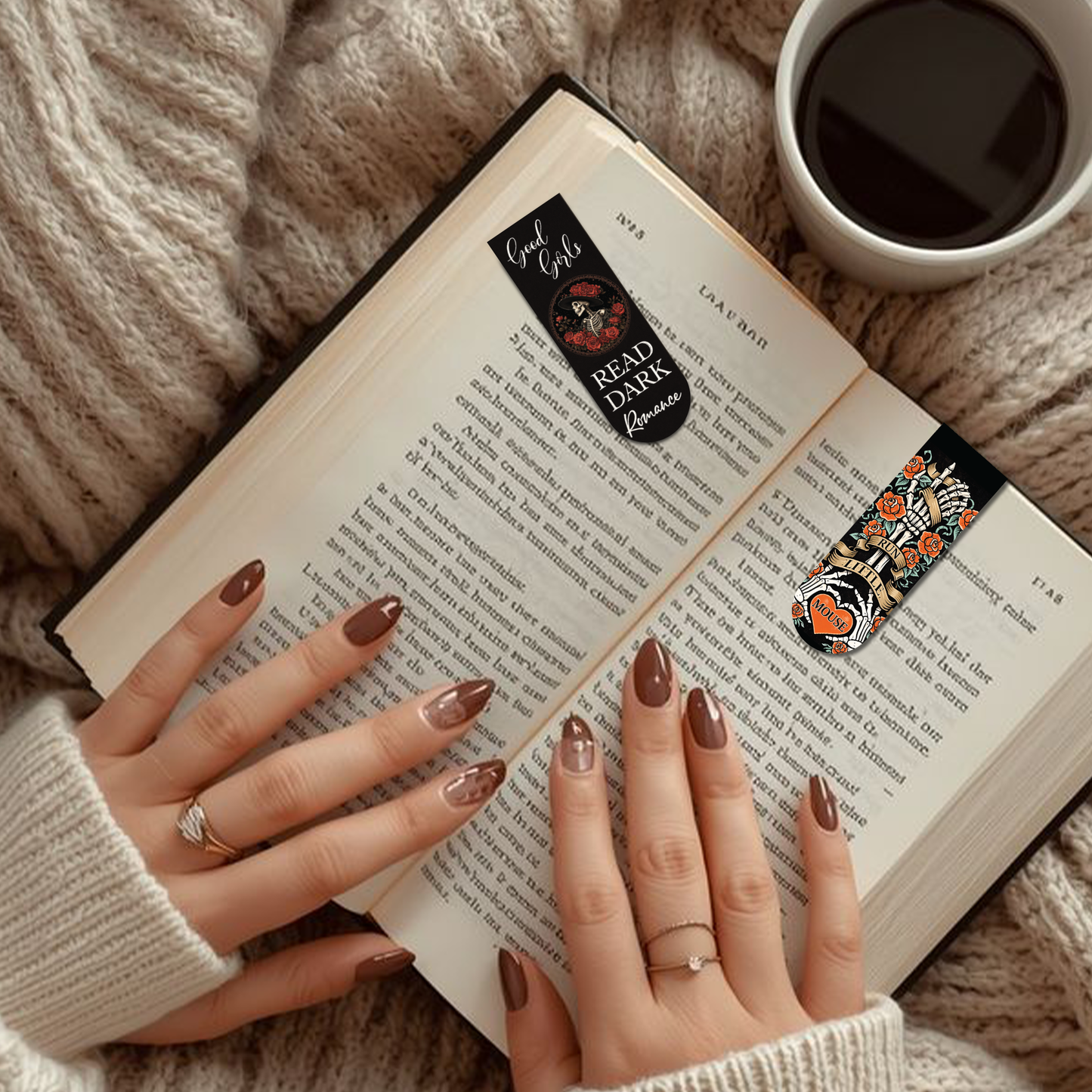 Dark Romance Magnetic Bookmarks Set of 6 | Aesthetic BookTok Bookmarks for Readers