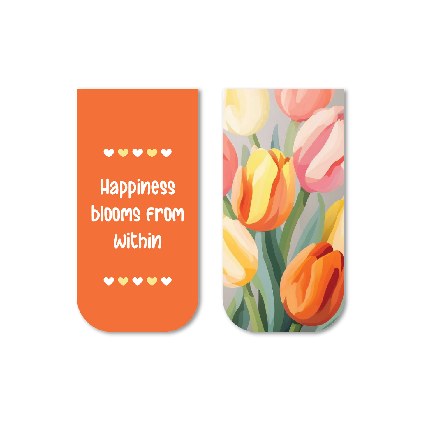 Happiness blooms from within magnetic bookmark