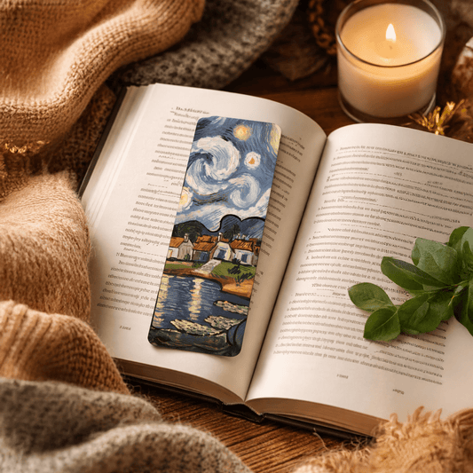 Stary Night Digitised Painting Paperback Bookmark - Reguler Bookmark set 1