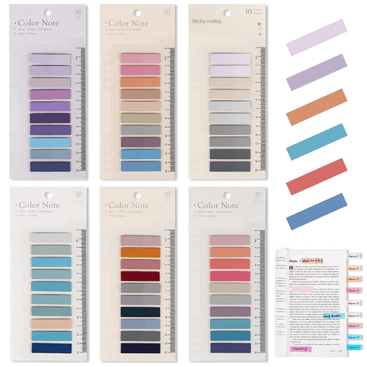 Sticky Index Tabs, 1200 Page Markers, Colored Sticky Index Tabs for Book Reading Notebooks File Folders (60 Colors) - stiky note 2 1200 set