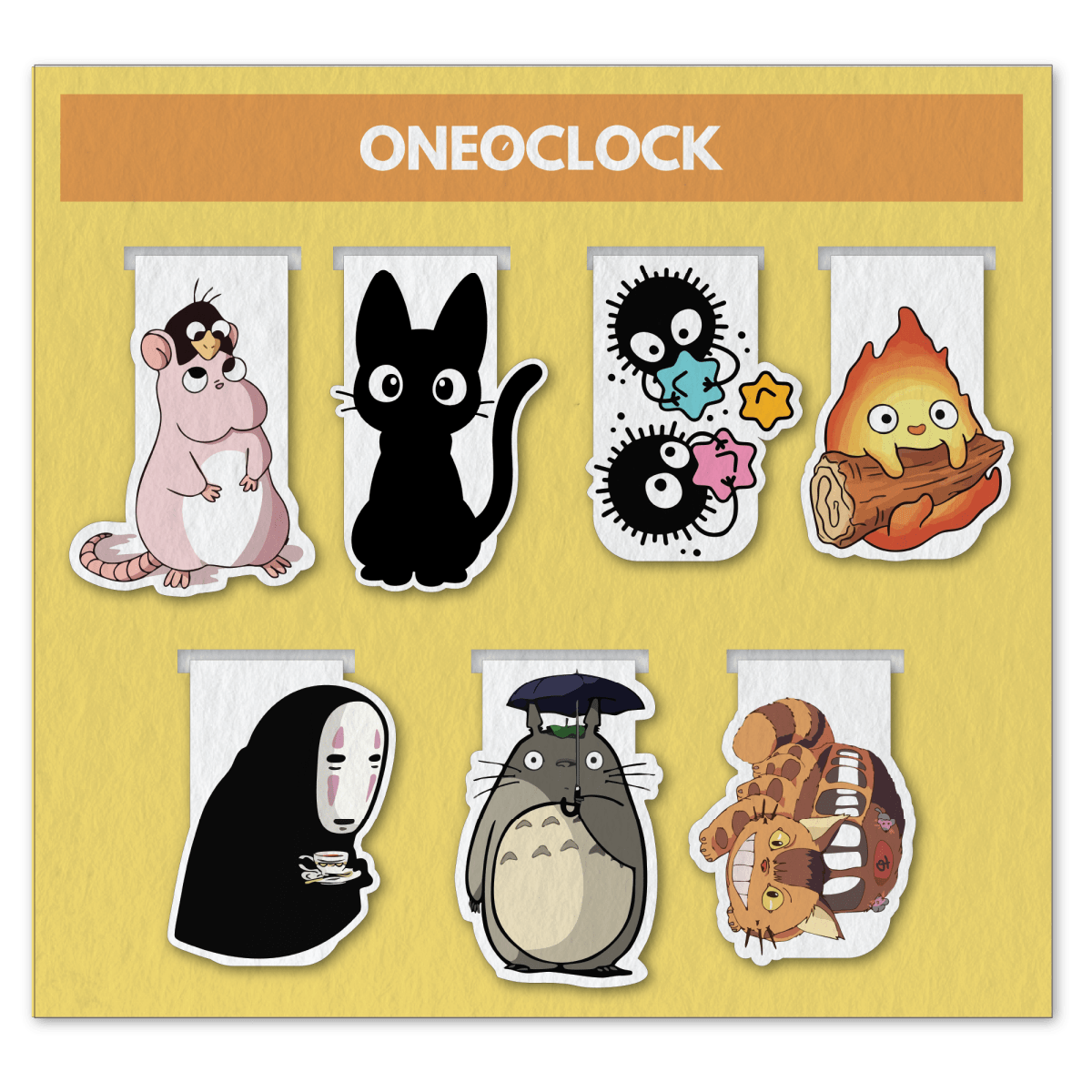 Studio Ghibli Characters Magnetic Bookmark (Set of 7) - Magnetic Bookmarks set 7