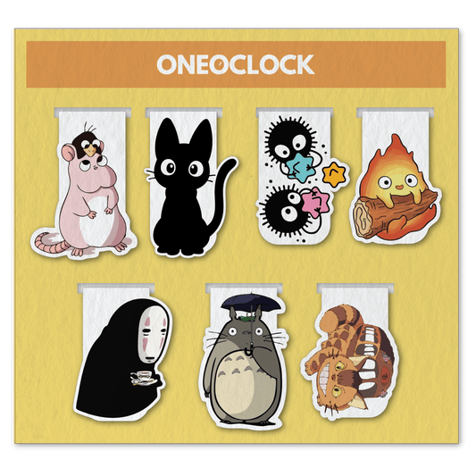 Studio Ghibli Characters Magnetic Bookmark (Set of 7) - Magnetic Bookmarks set 7