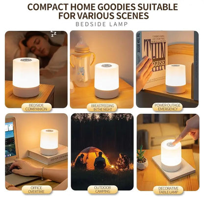 OneOclock Glow Lamp – Touch Control, Dimmable Bedside & Desk Lamp with Rechargeable Battery