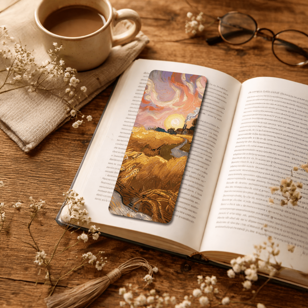 Wheat Field Digitised Painting Paperback Bookmark - Reguler Bookmark set 1