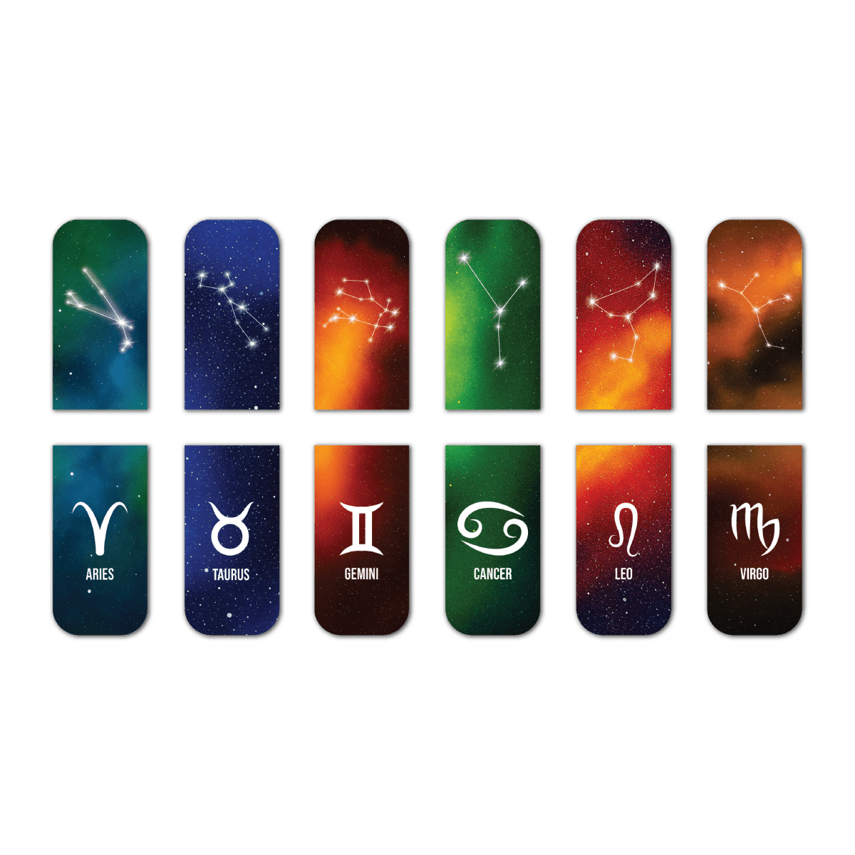 Zodiac Constellation Magnetic Bookmark Set - Magnetic Bookmarks